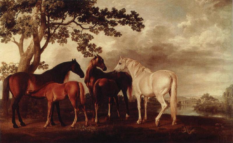 ston och fol i flodlandskap, George Stubbs